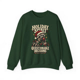 Funny Raccoon Christmas Sweatshirt – Holiday Spirit, Questionable Decisions