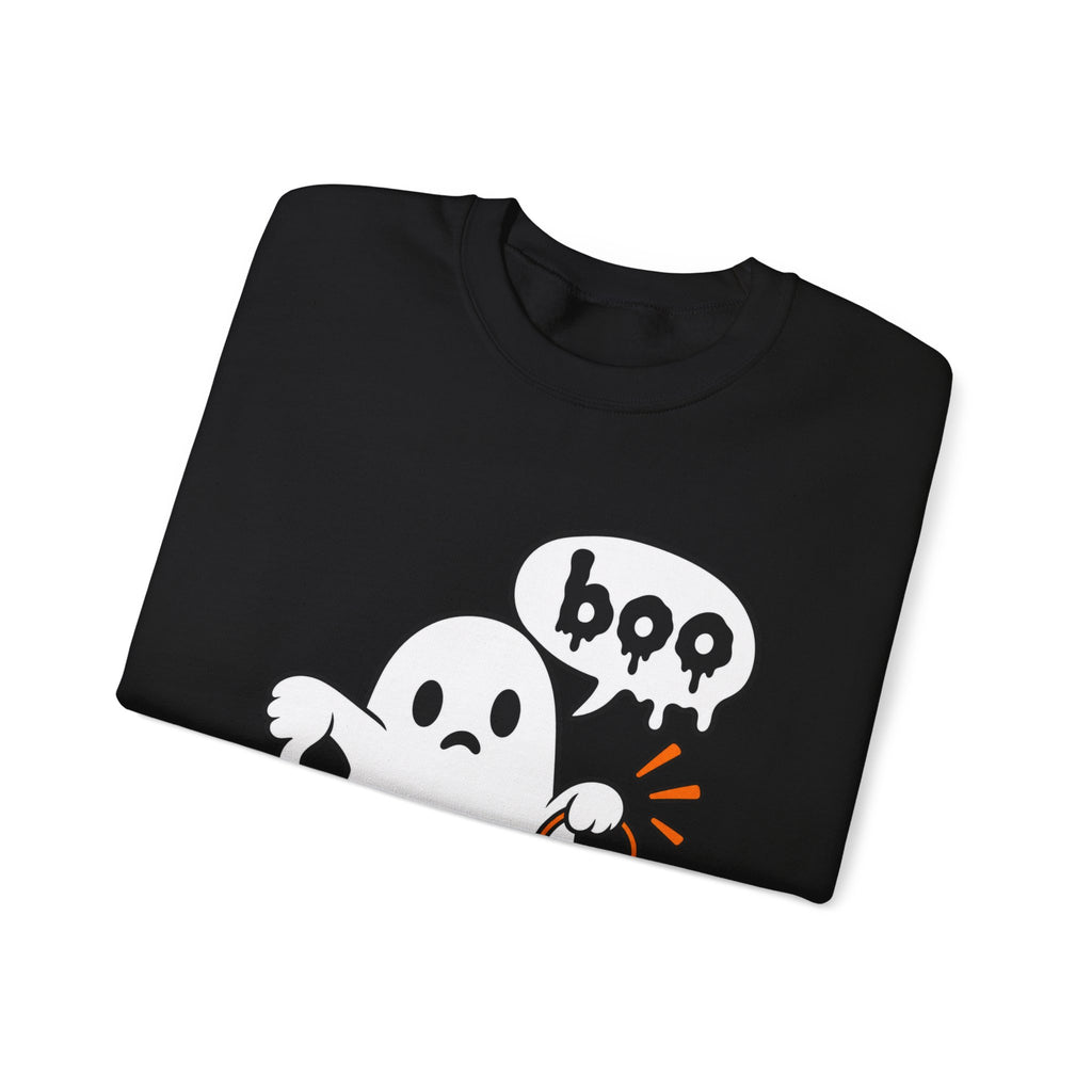Ghost "Boo" Sweatshirt — Cute Halloween Crewneck