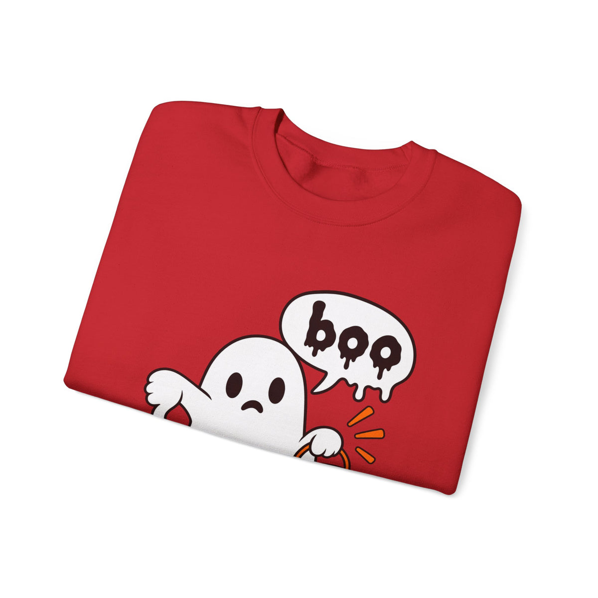 Ghost "Boo" Sweatshirt — Cute Halloween Crewneck