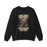 Funny Raccoon Christmas Sweatshirt – Holiday Spirit, Questionable Decisions