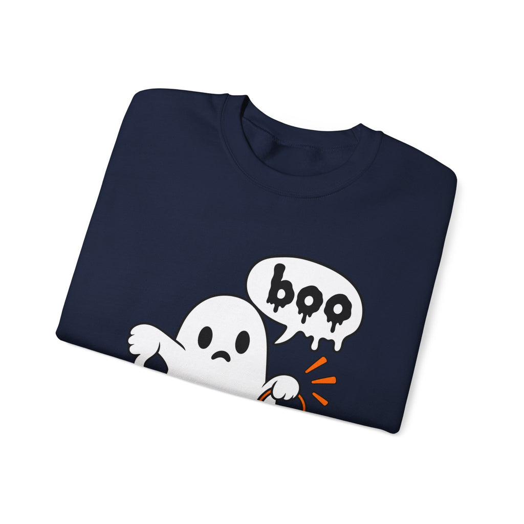 Ghost "Boo" Sweatshirt — Cute Halloween Crewneck