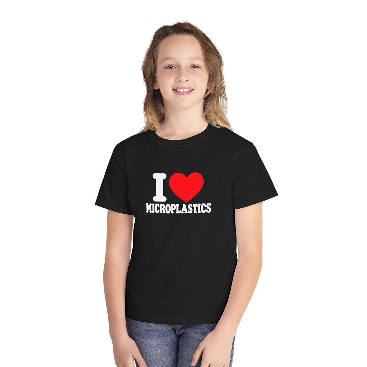 Youth T-Shirt - I  Microplastics Graphic Tee (Kids Eco Awareness Shirt)