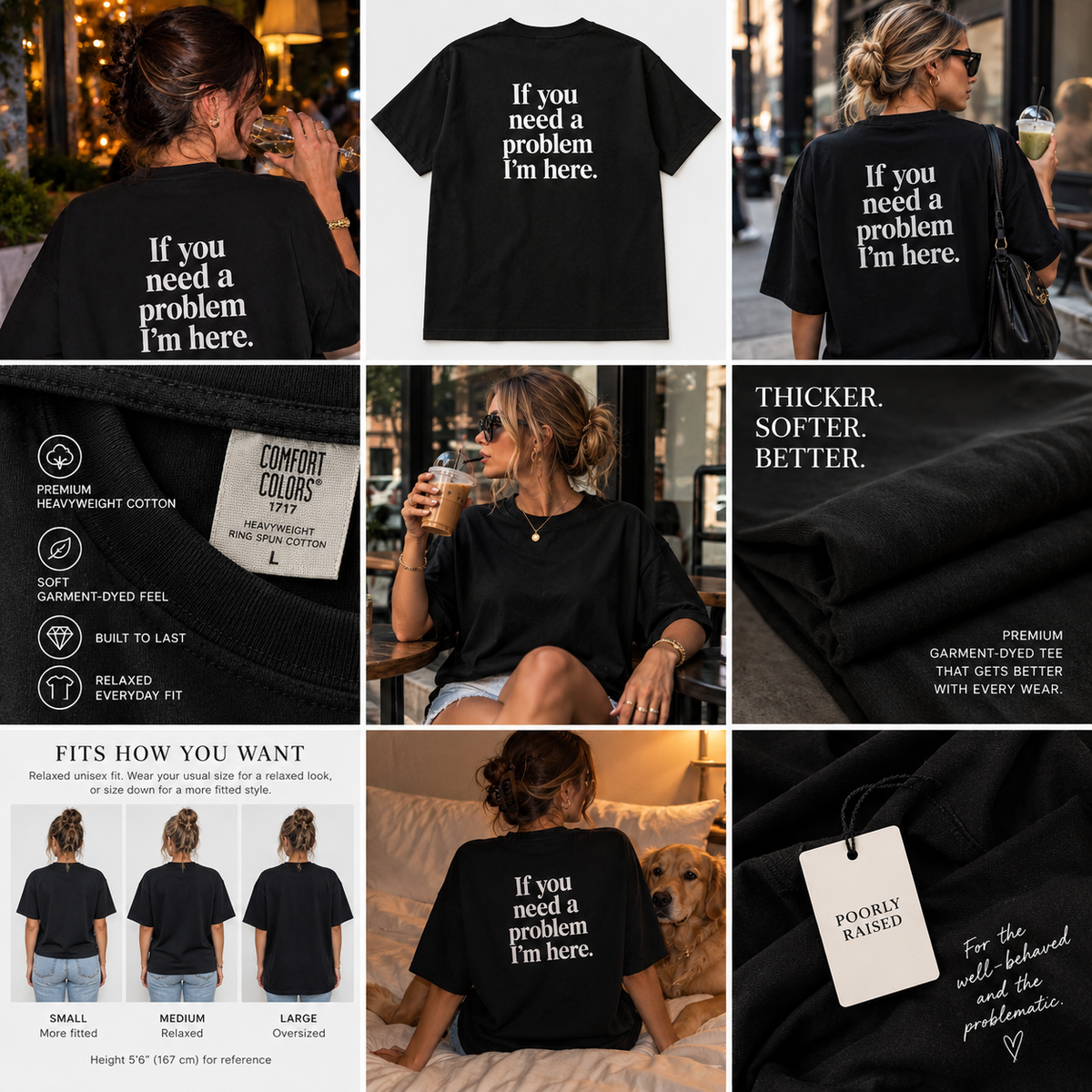 If You Need a Problem I’m Here — Premium Heavyweight Tee