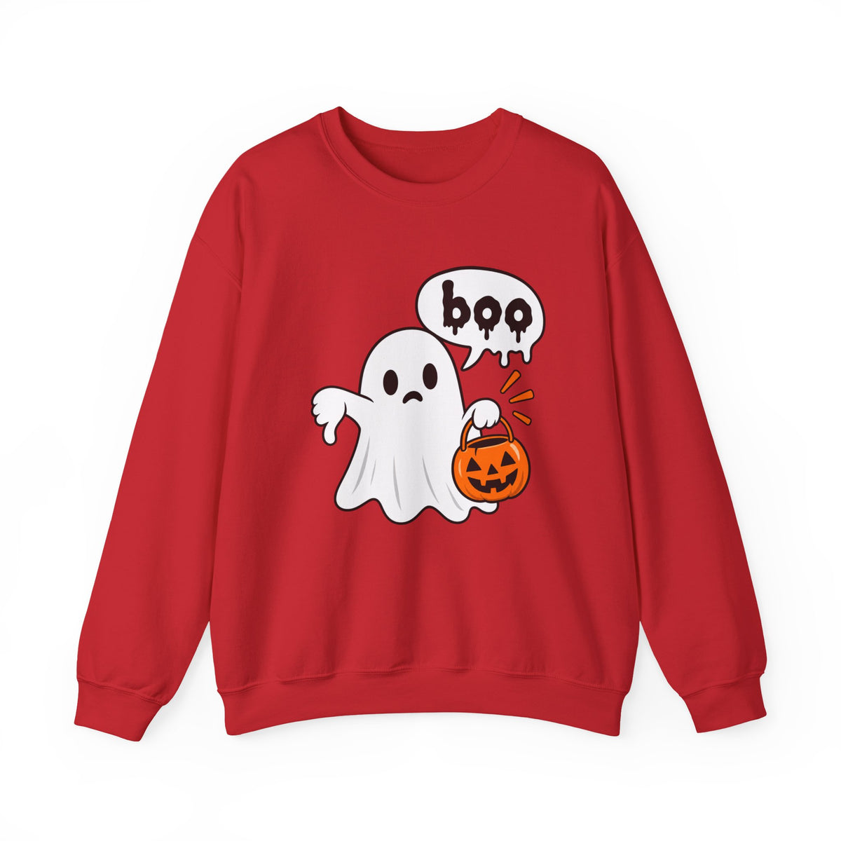 Ghost "Boo" Sweatshirt — Cute Halloween Crewneck