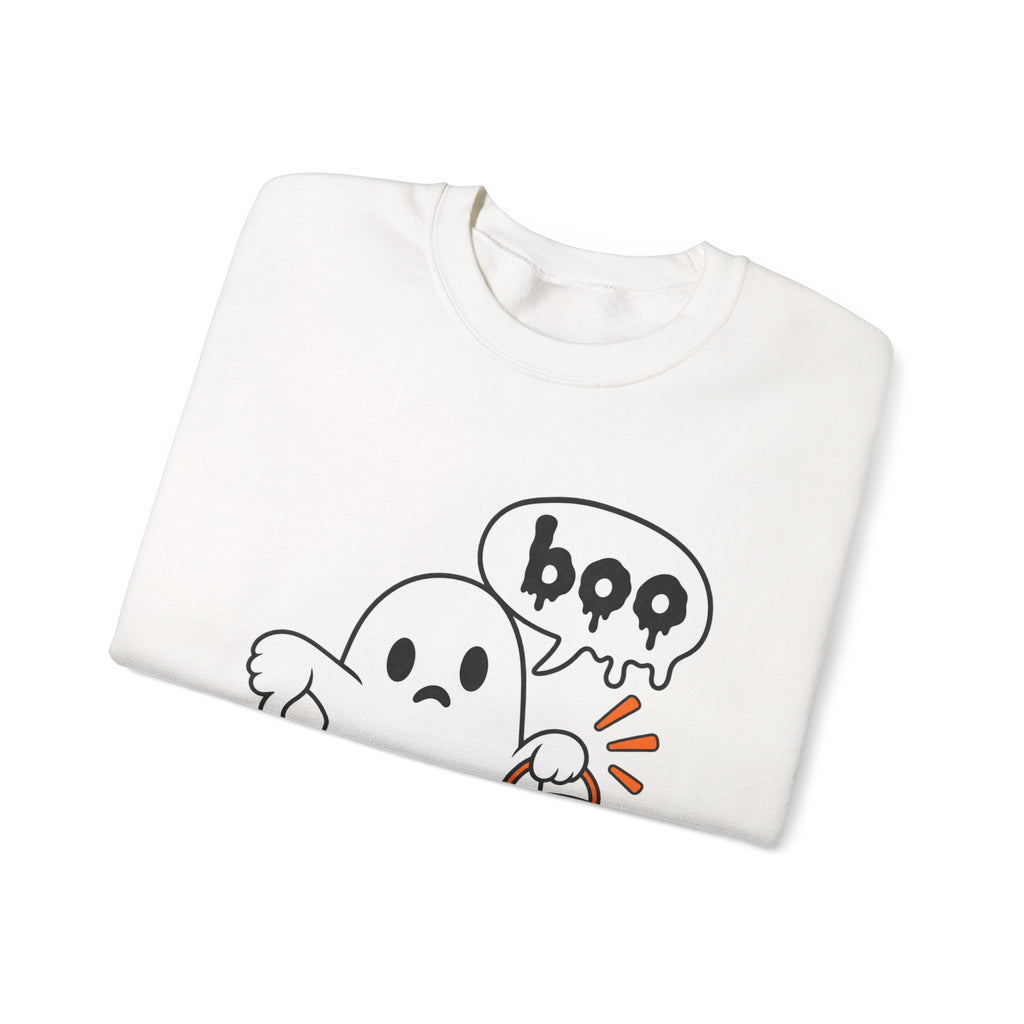 Ghost "Boo" Sweatshirt — Cute Halloween Crewneck