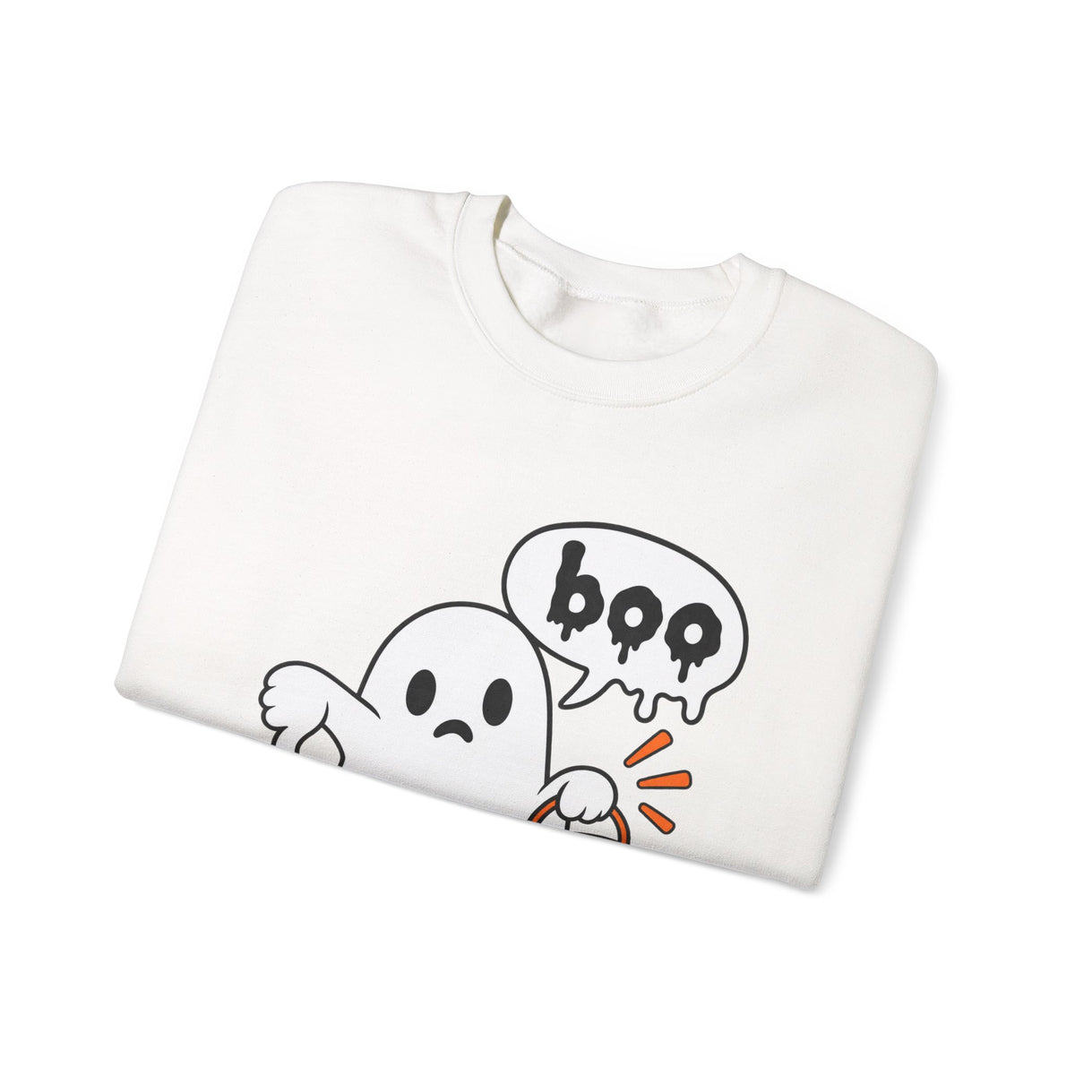 Ghost "Boo" Sweatshirt — Cute Halloween Crewneck