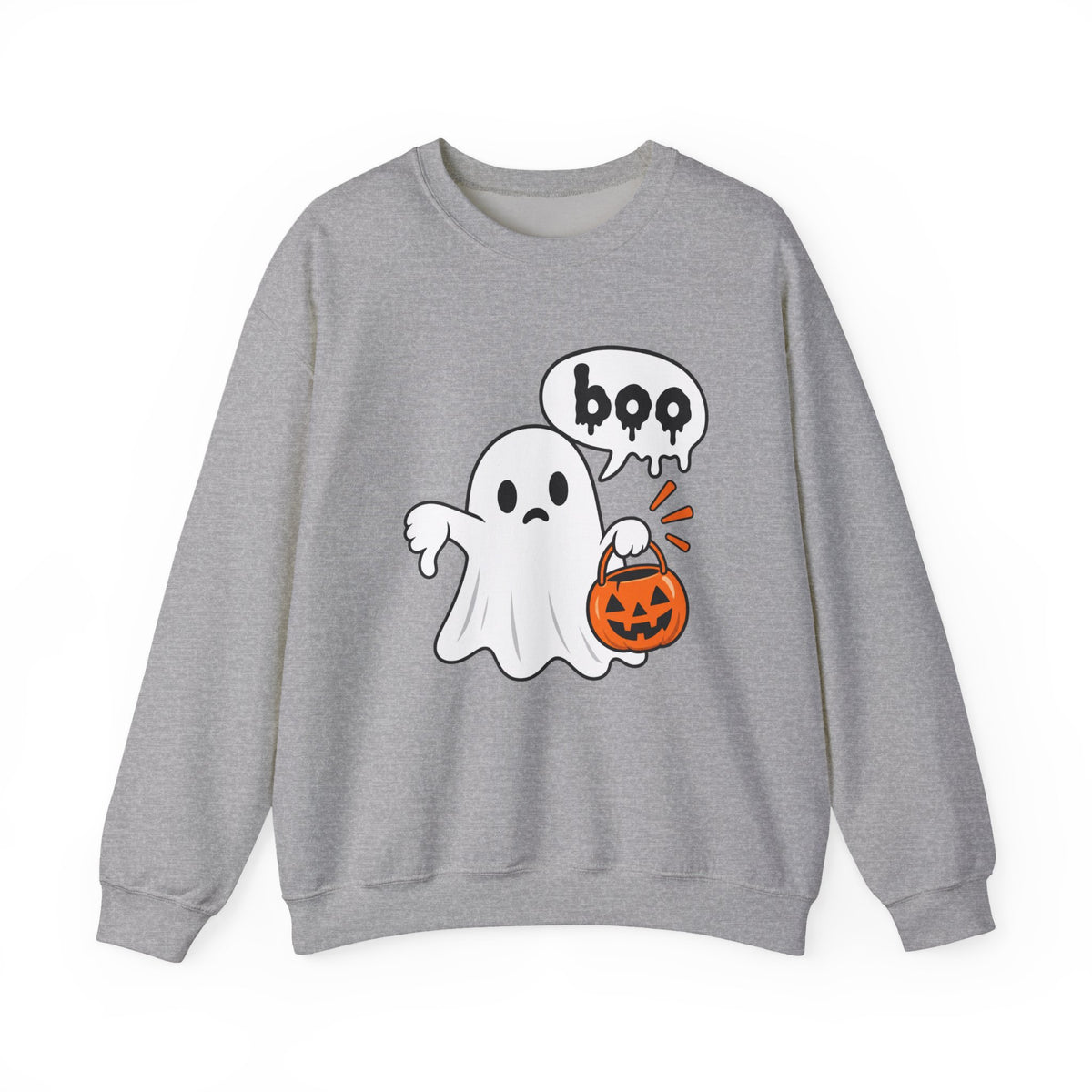 Ghost "Boo" Sweatshirt — Cute Halloween Crewneck