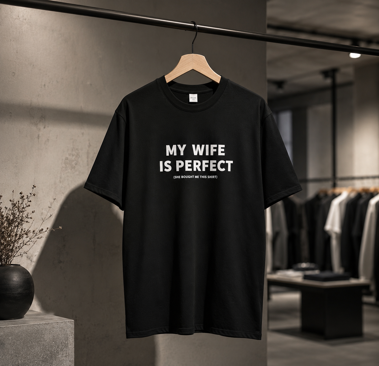 MY WIFE IS PERFECT FUNNY UNISEX GRAPHIC T-SHIRT