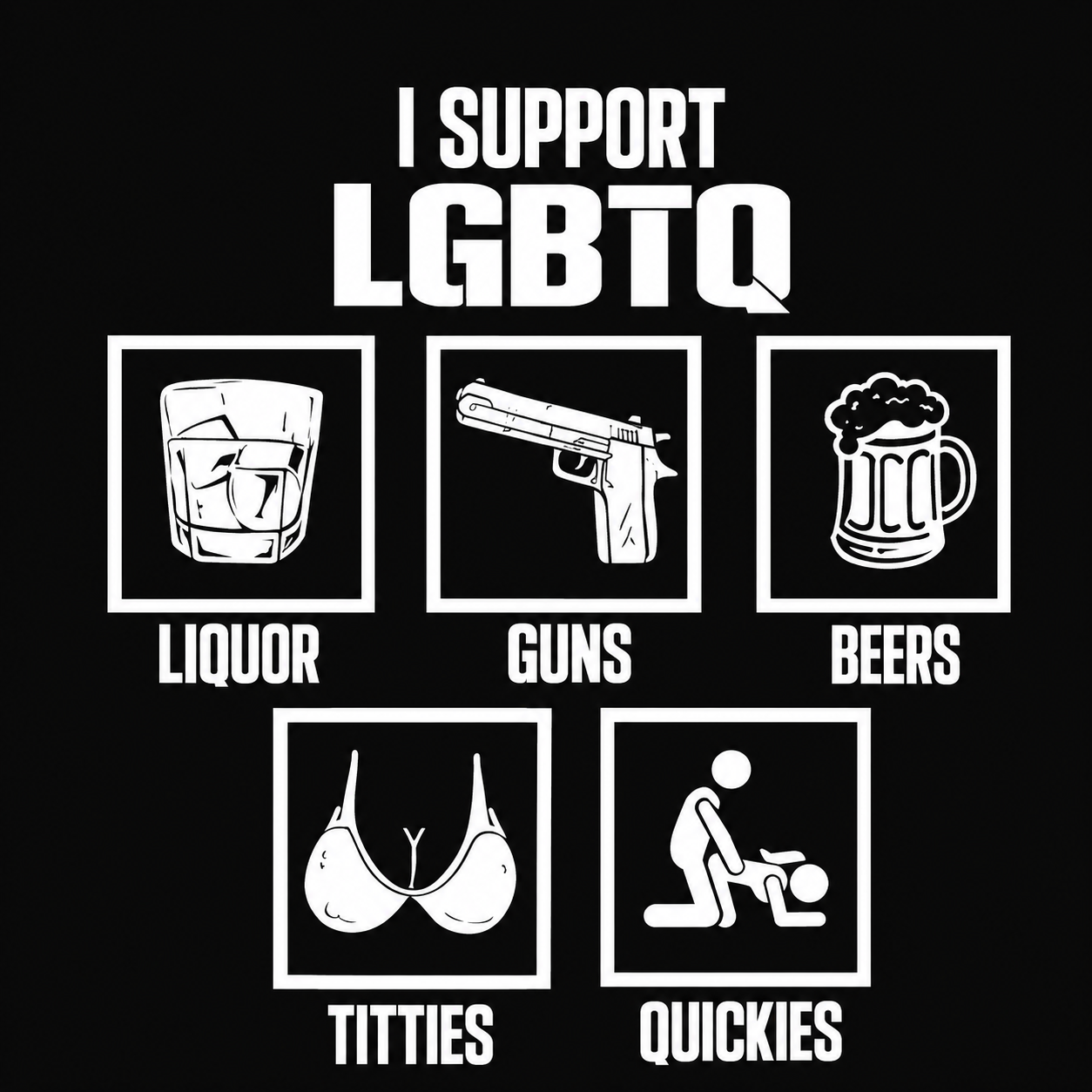 I SUPPORT LGBTQ FUNNY UNISEX GRAPHIC T-SHIRT