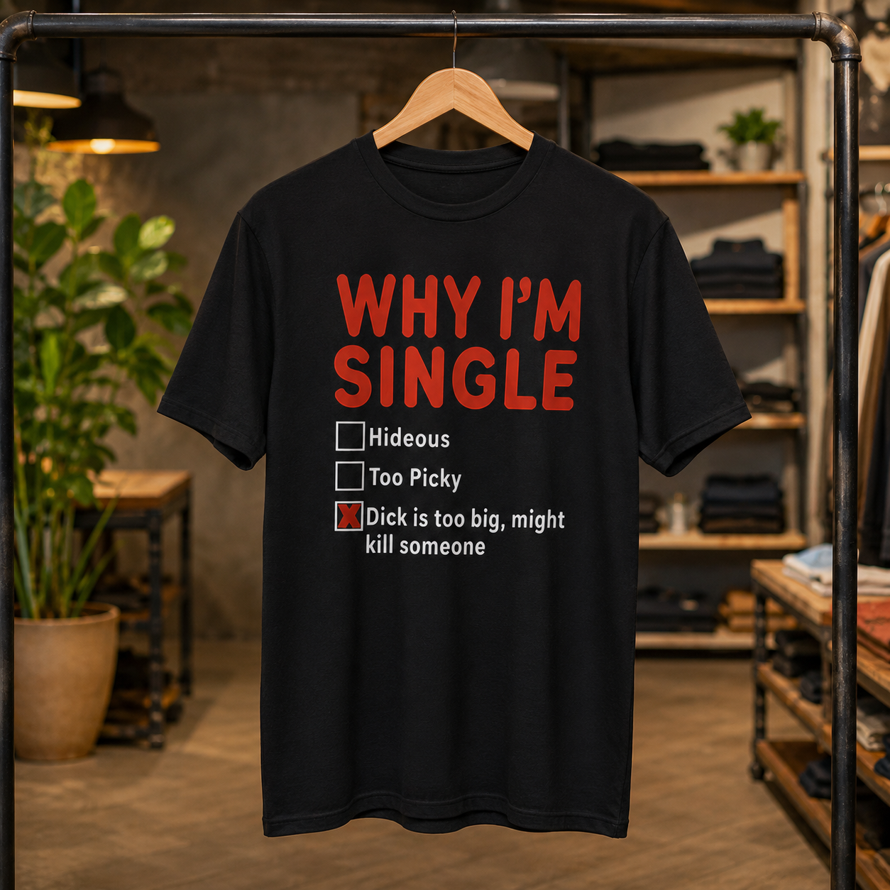 WHY I'M SINGLE FUNNY UNISEX GRAPHIC T-SHIRT