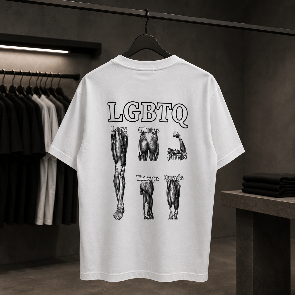 LGBTQ GYM HUMOR FUNNY UNISEX GRAPHIC T-SHIRT