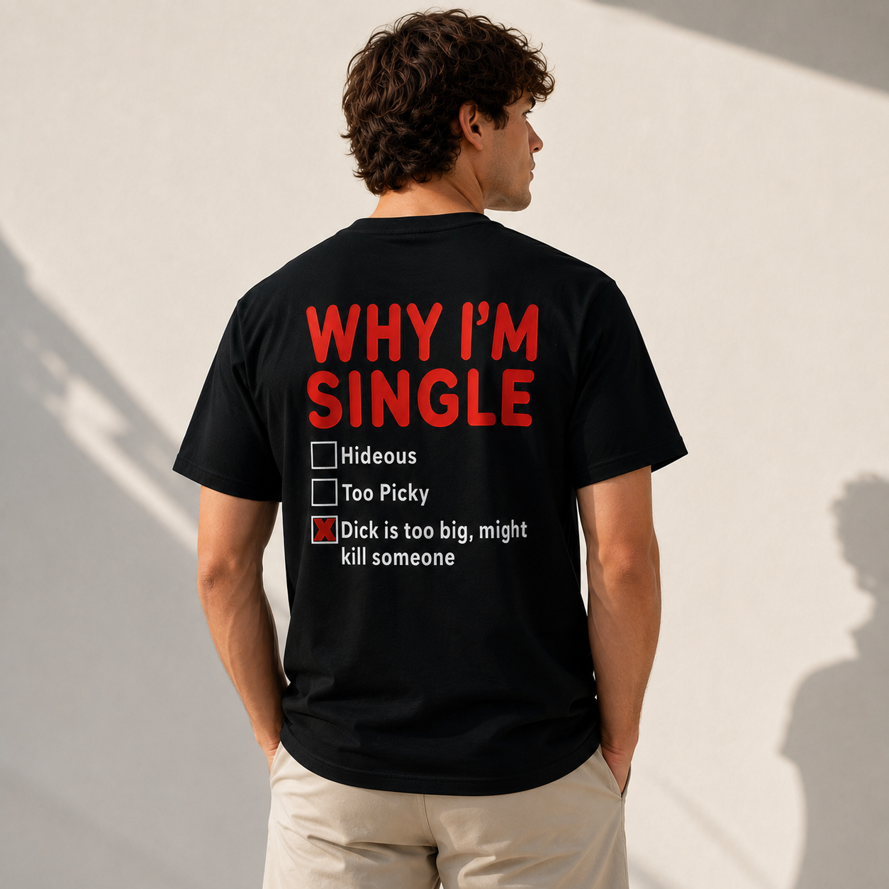 WHY I'M SINGLE FUNNY UNISEX GRAPHIC T-SHIRT
