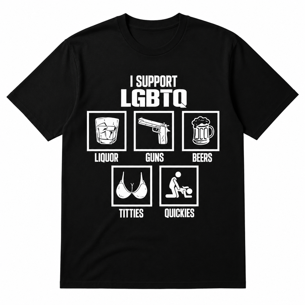 I SUPPORT LGBTQ FUNNY UNISEX GRAPHIC T-SHIRT