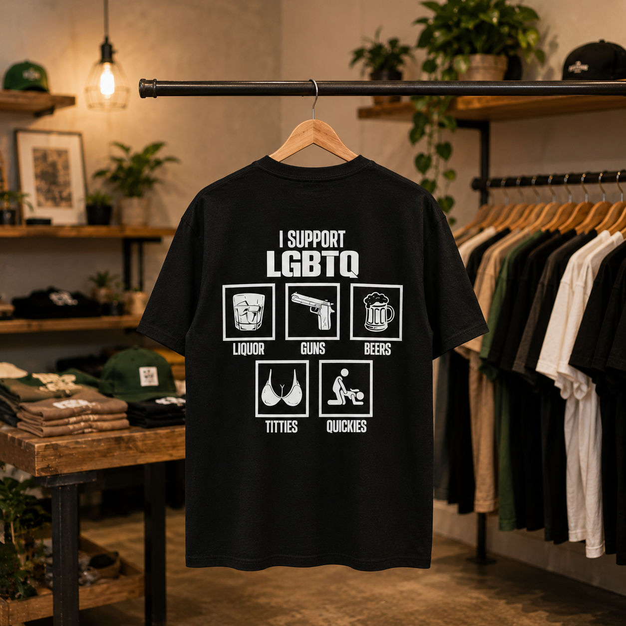 I SUPPORT LGBTQ FUNNY UNISEX GRAPHIC T-SHIRT