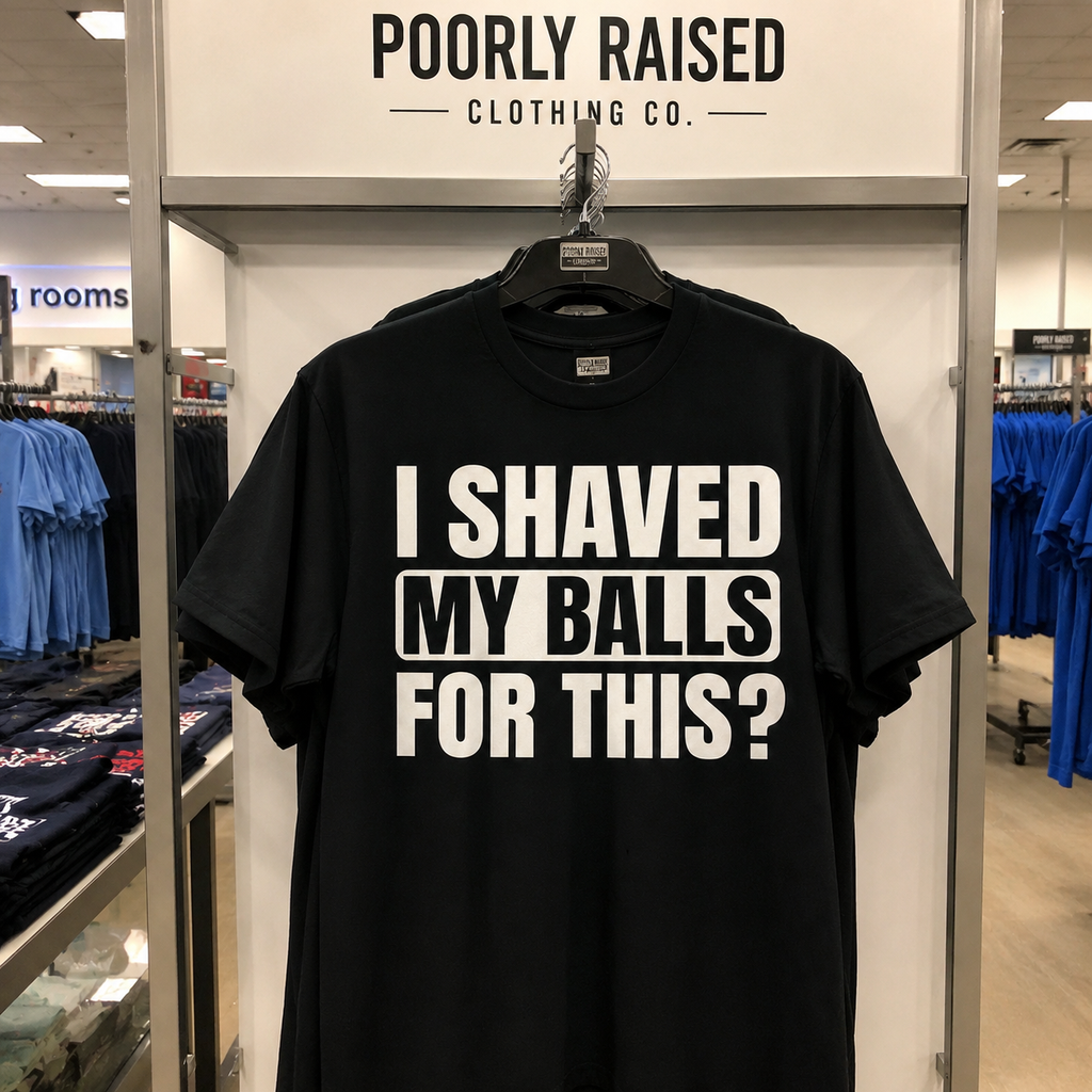 I SHAVED MY BALLS FOR THIS? FUNNY GRAPHIC TEE