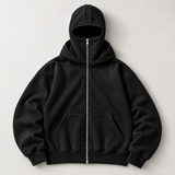 Anti Social Balaclava Zip-Up Hoodie – Oversized Cotton Fleece